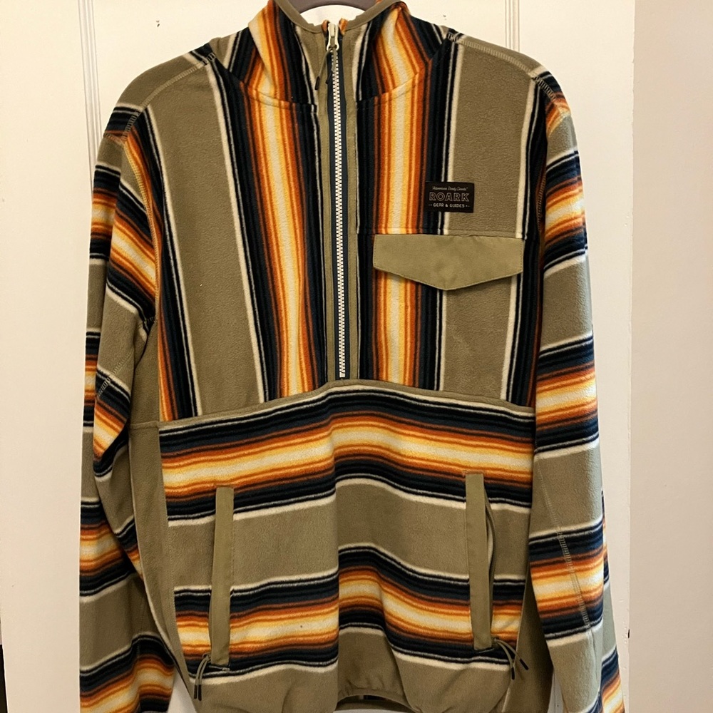 Roark Multicolor Striped Zip-Up Fleece Hoodie